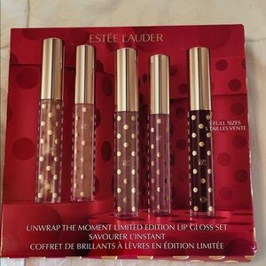 Estee Lauder Limited Edition Lip Gloss Set - Red & Berry Shades